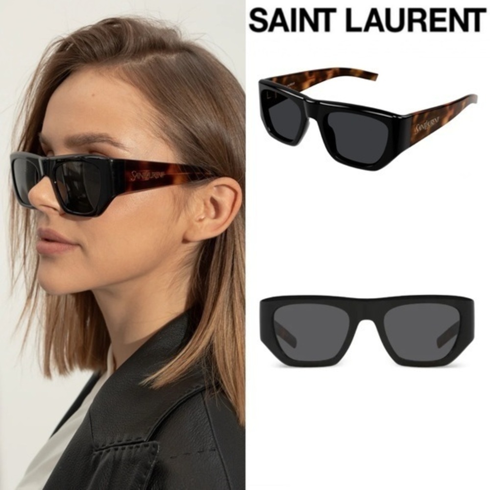 Saint Laurent SL 740 Black Havana Tortoise Sunglasses NWT